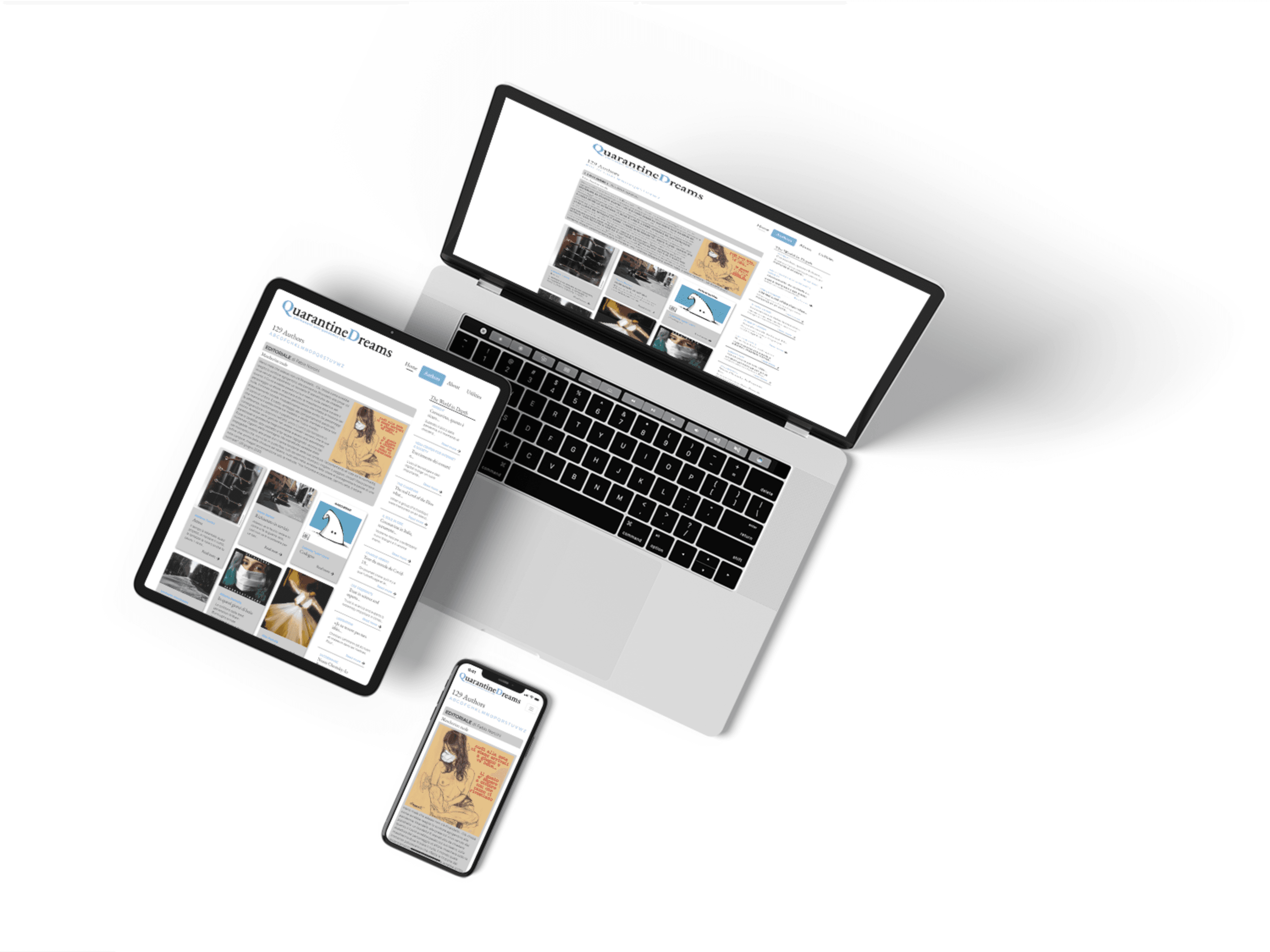 Screenshots of the project